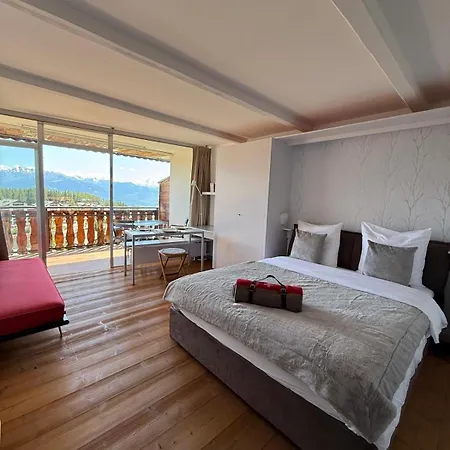 Vue Panoramique, Piscine, Spa, In-out & Golf A L'hotel De L'etrier A Crans Montana